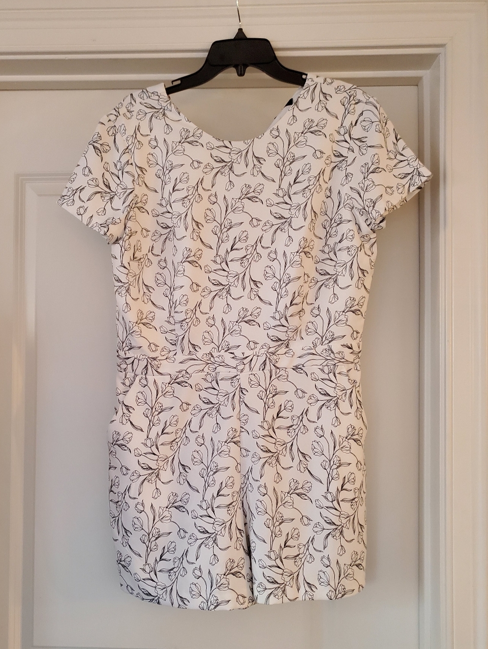 Banana Republic Black & White Floral Romper